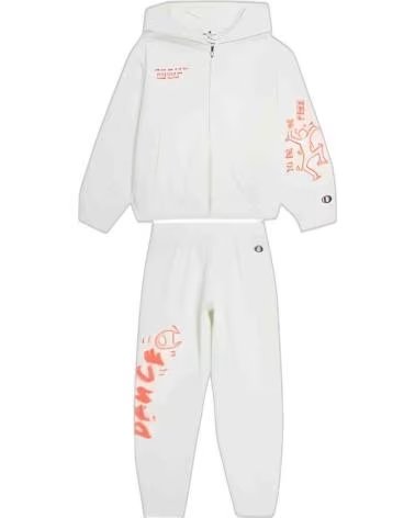 CHAMPION CONJUNTO DE AGASALHO CHAMPION PARA MENINA, BRANCO BEIGE