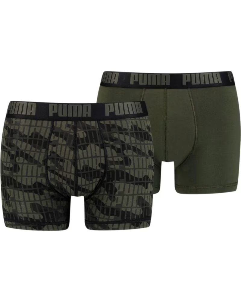 PUMA CONFEZIONE DA 2 BOXER PUMA DA UOMO IN VERDE VERDE