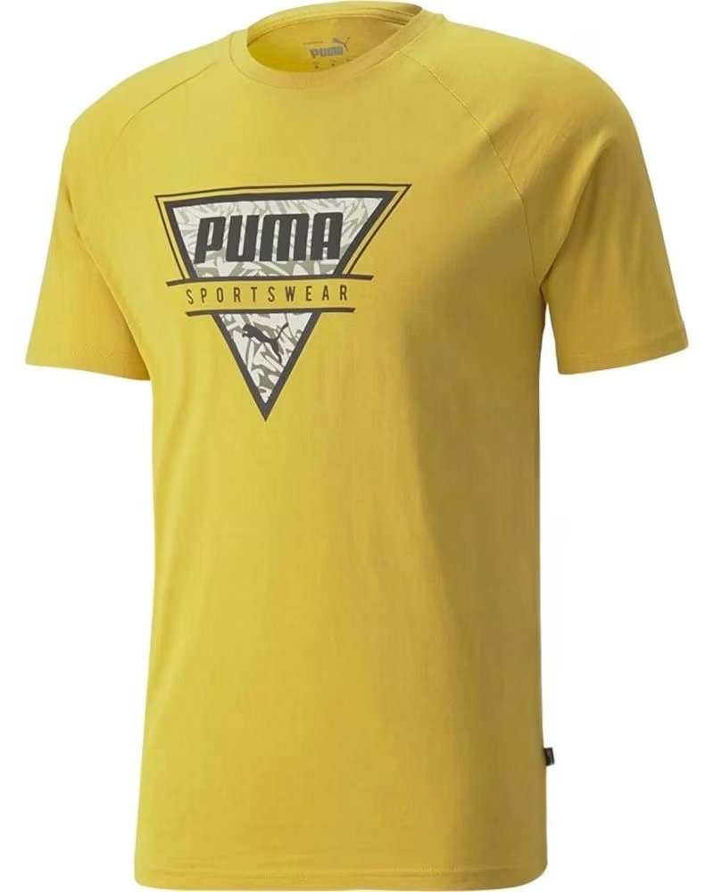 PUMA PUMA MEN´S SHORT SLEEVE T-SHIRT YELLOW AMARILLO