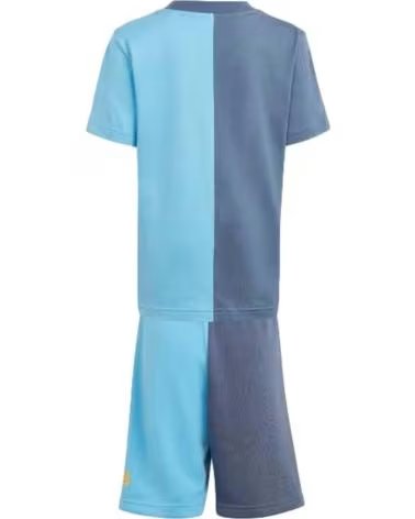 ADIDAS COMPLETO SPORTIVO BICOLORE CON LOGO STAMPATO AZUL
