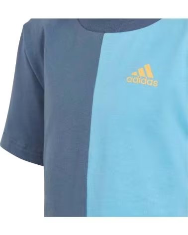 ADIDAS COMPLETO SPORTIVO BICOLORE CON LOGO STAMPATO AZUL