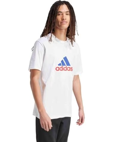 ADIDAS MAGLIETTA ADIDAS CON LOGO GRANDE DA UOMO BLANCO
