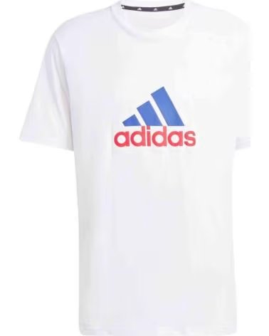 ADIDAS MAGLIETTA ADIDAS CON LOGO GRANDE DA UOMO BLANCO