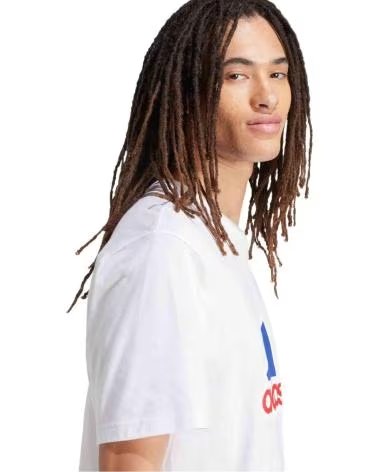 ADIDAS MAGLIETTA ADIDAS CON LOGO GRANDE DA UOMO BLANCO