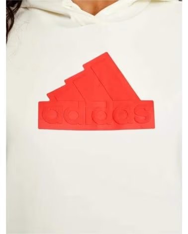 ADIDAS MOLETOM COM CAPUZ GRÁFICO ADIDAS SPORTSWEAR FUTURE ICONS FEMININO BRANCO BLANCO