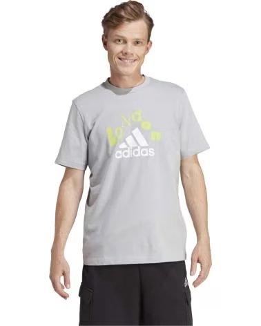 ADIDAS CAMISETA ADIDAS ESSENTIALS LOGO MANGA CORTA HOMBRE GRIS GRIS