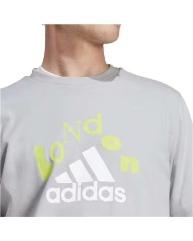 ADIDAS CAMISETA ADIDAS ESSENTIALS LOGO MANGA CORTA HOMBRE GRIS GRIS