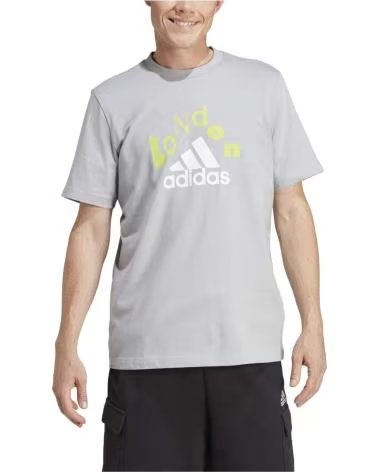 ADIDAS CAMISETA ADIDAS ESSENTIALS LOGO MANGA CORTA HOMBRE GRIS GRIS