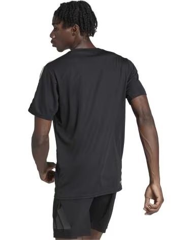 CAMISETA ADIDAS ESSENTIALS 3 LISTRAS MASCULINA PRETA NEGRO