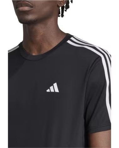 CAMISETA ADIDAS ESSENTIALS 3 LISTRAS MASCULINA PRETA NEGRO