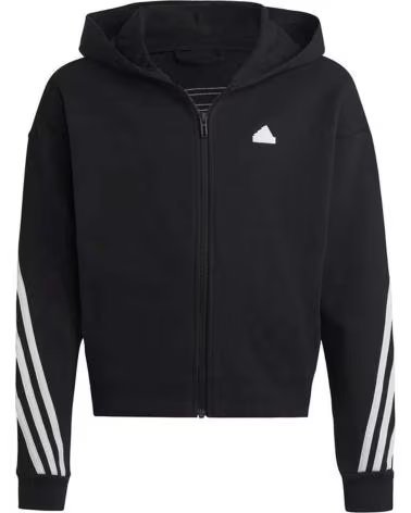 ADIDAS SUDADERA CON CAPUCHA ADIDAS FI 3S FZ JUNIOR NEGRA NEGRO