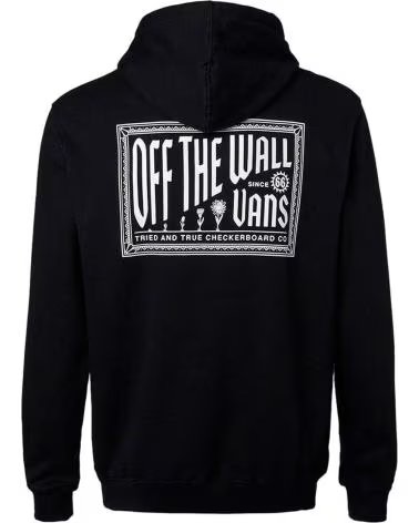 VANS OFF THE WALL FELPA CON CAPPUCCIO VANS OFF THE WALL NERA DA UOMO NEGRO
