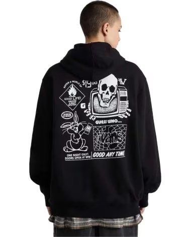 VANS OFF THE WALL MOLETOM COM CAPUZ VANS OFF THE WALL PRETO MASCULINO NEGRO
