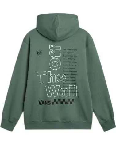 VANS OFF THE WALL SUDADERA CON CAPUCHA VANS "OFF THE WALL" PARA HOMBRE VERDE