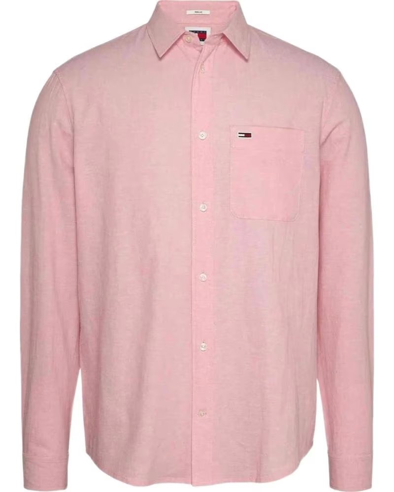 TOMMY HILFIGER CAMICIA TOMMY HILFIGER A MANICHE LUNGHE DA UOMO IN ROSA ROSA