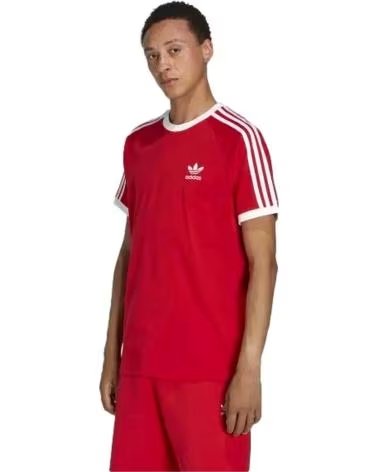 ADIDAS T-SHIRT ADIDAS ORIGINALS 3-STRIPES ROSSA DA UOMO ROJO