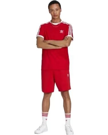 ADIDAS T-SHIRT ADIDAS ORIGINALS 3-STRIPES ROSSA DA UOMO ROJO