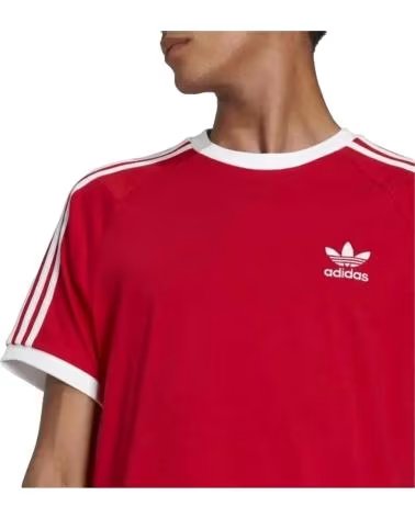 ADIDAS T-SHIRT ADIDAS ORIGINALS 3-STRIPES ROSSA DA UOMO ROJO