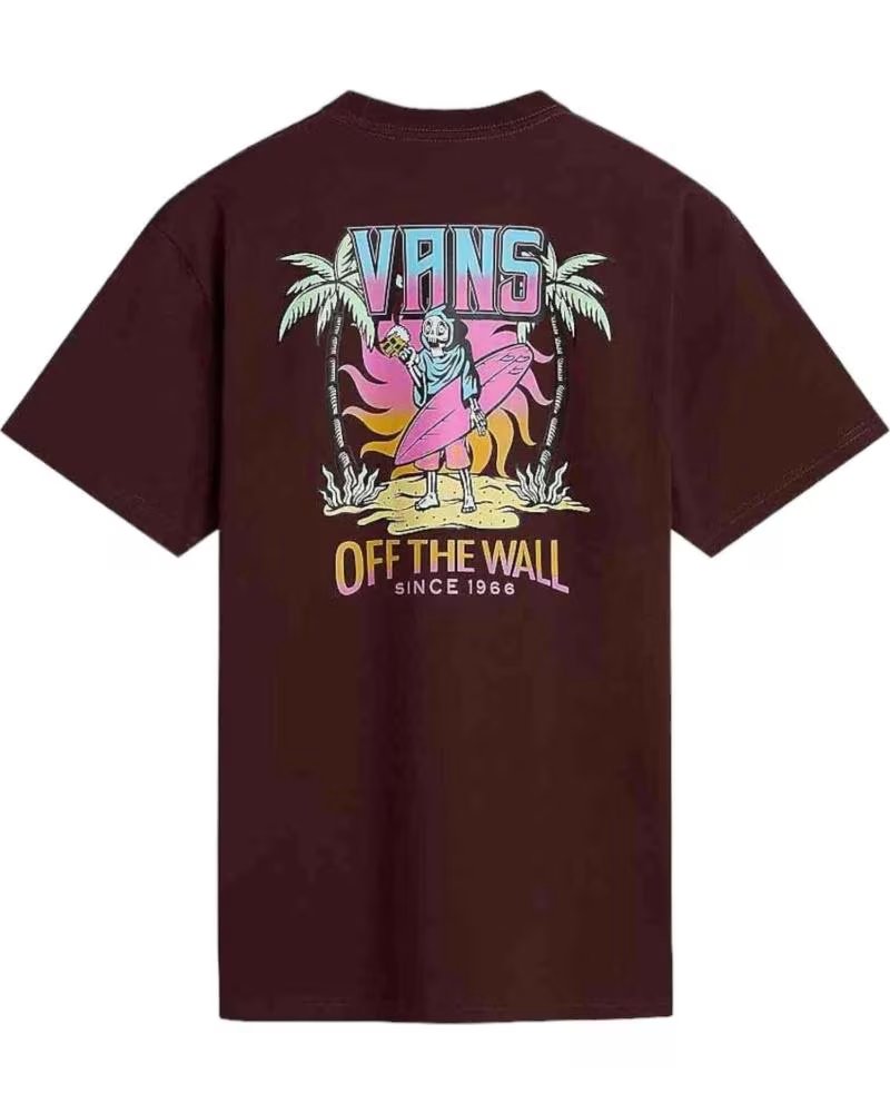 VANS OFF THE WALL T-SHIRT VANS "OFF THE WALL" MANCHES COURTES POUR HOMME MARRON