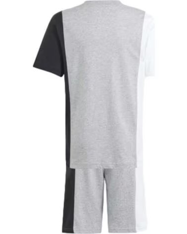 ADIDAS COMPLETO SPORTIVO A BLOCCHI DI COLORE GRIS