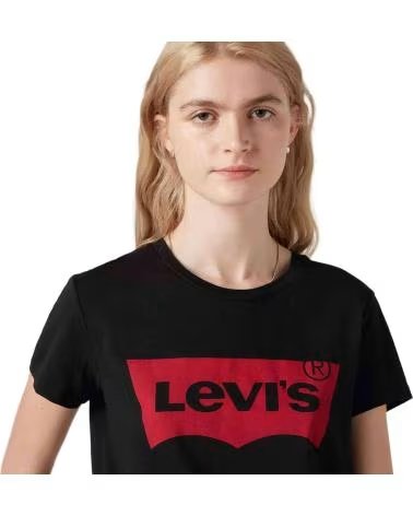 LEVIS CAMISETA LEVI´S DE MANGA CORTA CON LOGO PARA MUJER NEGRO