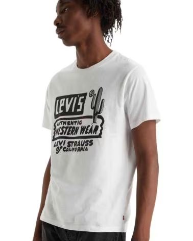 LEVIS LEVI´S MEN´S SHORT SLEEVE T-SHIRT WITH WESTERN PRINT BLANCO
