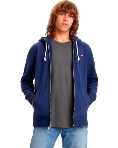 LEVIS FELPA CON CAPPUCCIO CON ZIP LEVI´S DA UOMO AZUL