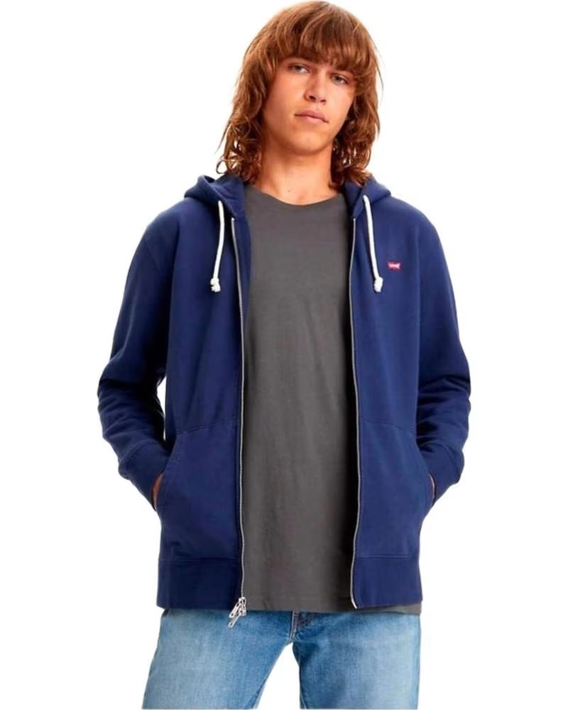 LEVIS FELPA CON CAPPUCCIO CON ZIP LEVI´S DA UOMO AZUL