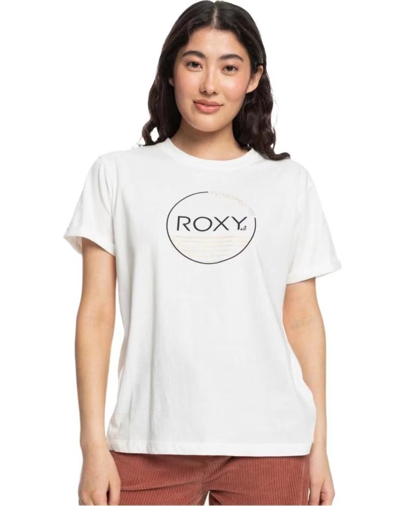 ROXY ROXY NOON OCEAN T-SHIRT FOR WOMEN WHITE BLANCO