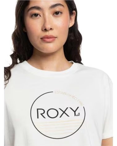 ROXY ROXY NOON OCEAN T-SHIRT FOR WOMEN WHITE BLANCO
