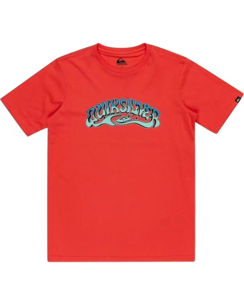 QUIKSILVER T-SHIRT QUIKSILVER A MANICHE CORTE BUBBLEARCHY ROJO