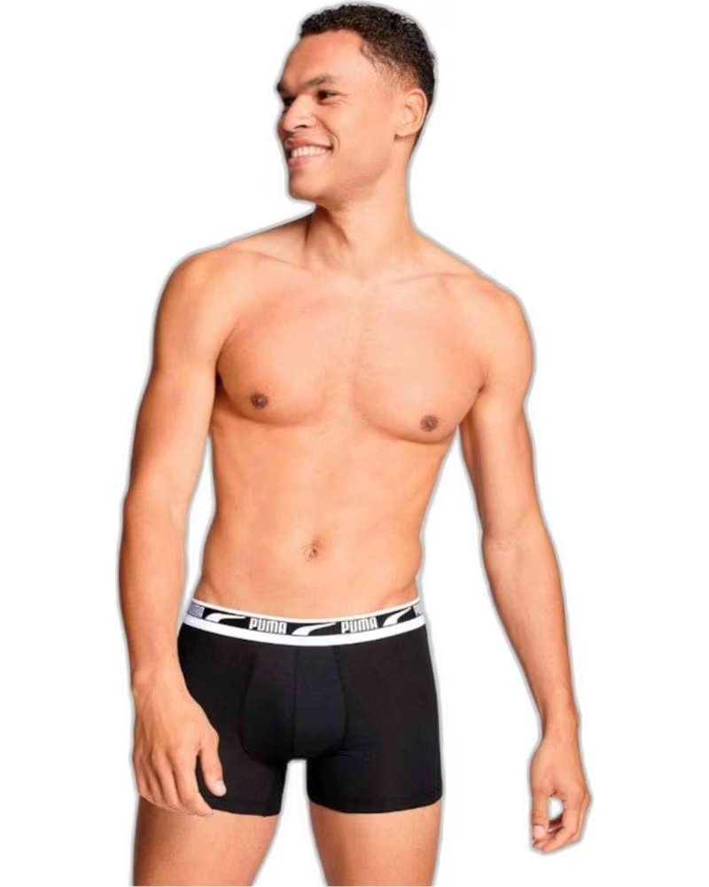 PUMA CUECAS BOXER PUMA MASCULINAS PRETAS NEGRO
