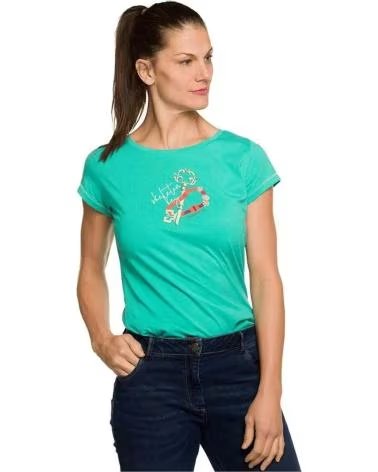 TRANGOWORLD TRANGOWORLD "VERDE" SHORT SLEEVE T-SHIRT WOMEN VERDE
