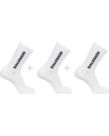 SALOMON CALCETINES SALOMON CREW 3P UNISEX BLANCOS BLANCO