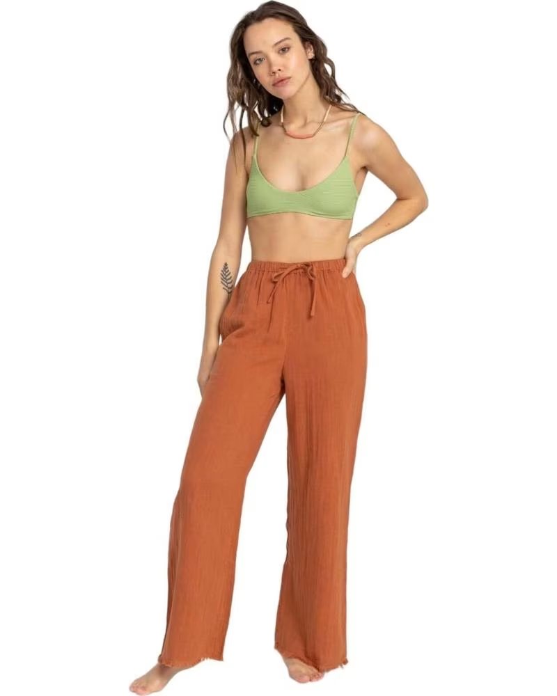 BILLABONG BILLABONG WOMEN´S LINEN PALAZZO PANTS NARANJA