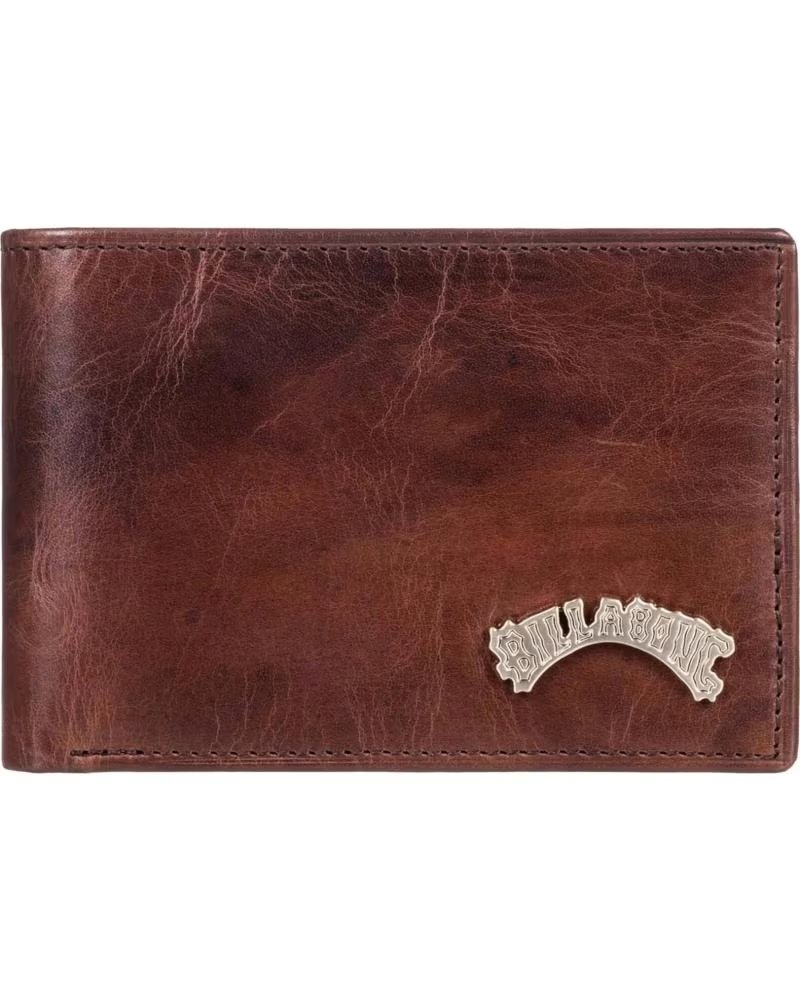 CARTEIRA DE COURO BILLABONG PARA HOMEM CASTANHO MARRON