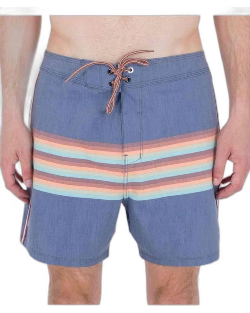 HURLEY HURLEY GESTREIFTER BADEHOSE FÜR HERREN AZUL