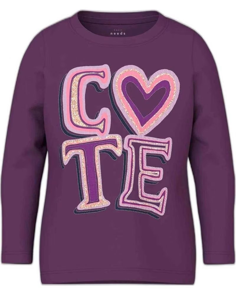 NAME IT CAMISETA DE MANGA LARGA "LOVE" PARA NIÑA NAME IT MORADO
