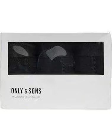 ONLY PACK DE 3 CUECAS BOXER MASCULINAS ONP BY SONS NEGRO