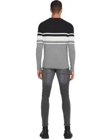 ONLY JERSEY DE HOMBRE DE PUNTO CON BLOQUES DE COLOR MULTICOLOR