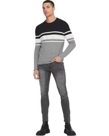 ONLY JERSEY DE HOMBRE DE PUNTO CON BLOQUES DE COLOR MULTICOLOR