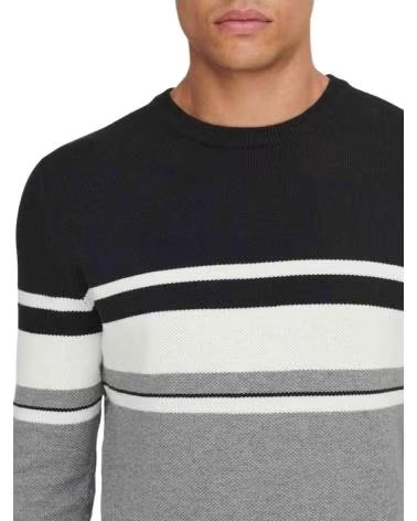 ONLY JERSEY DE HOMBRE DE PUNTO CON BLOQUES DE COLOR MULTICOLOR