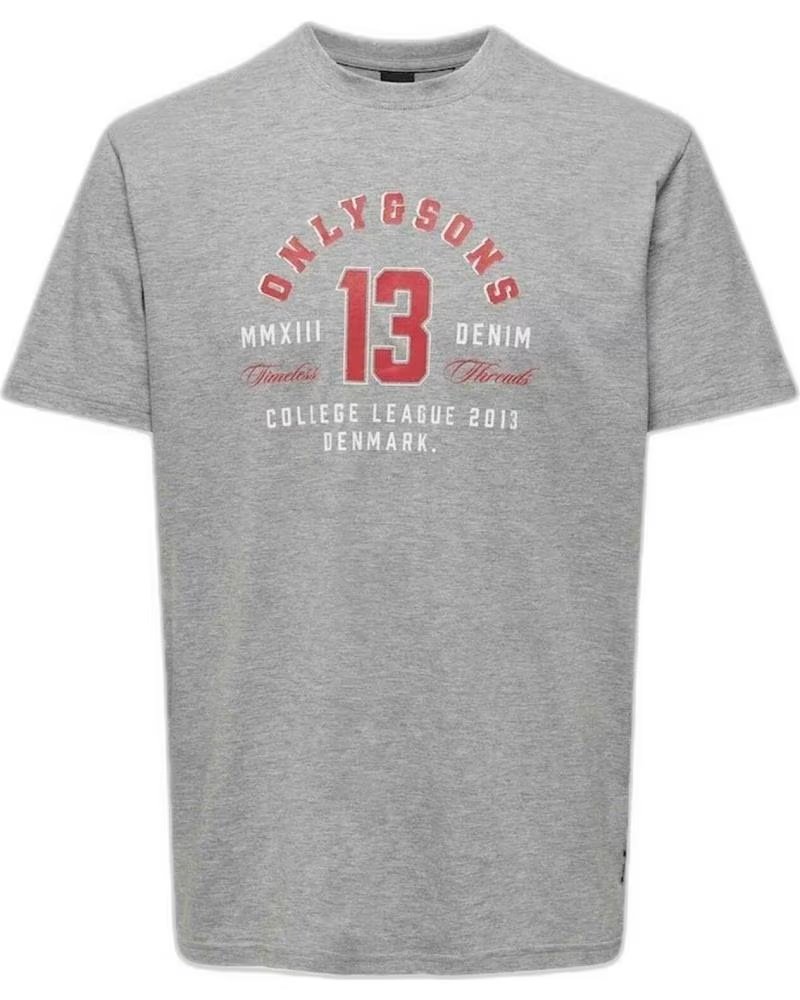 ONLY CAMISETA DE MANGA CORTA SONS EN PARA HOMBRE GRIS