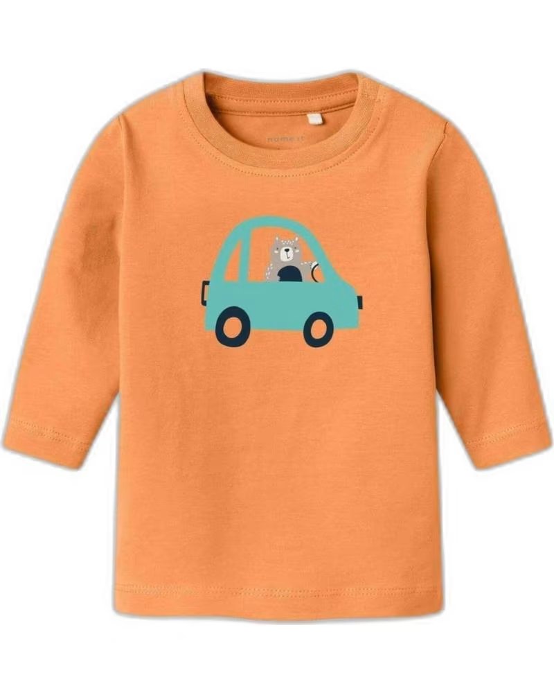 NAME IT SWEATSHIRT UNISEXE ENFANT NAME IT ORANGE AVEC IMPRIMÉ VOITURE NARANJA