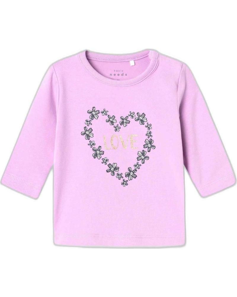 NAME IT SUDADERA UNISEX NAME IT PARA NIÑOS MORADA CON CORAZÓN MORADO