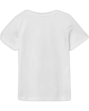 NAME IT UNISEX-T-SHIRT MIT KURZEN ÄRMELN FÜR KINDER UND TOTENKOPF-AUFDRUCK BLANCO