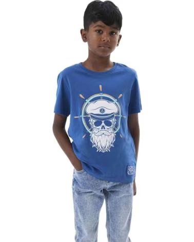 NAME IT UNISEX-T-SHIRT MIT KURZEN ÄRMELN UND MATROSENSCHÄDEL-AUFDRUCK AZUL