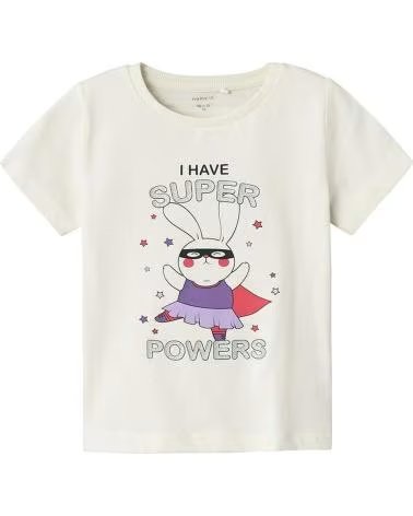 NAME IT T-SHIRT UNISEX A MANICHE CORTE NAME IT PER BAMBINI CON STAMPA DA SUPEREROE BLANCO