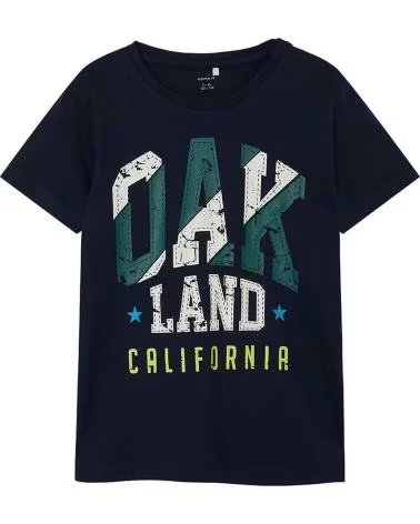 NAME IT CAMISETA MANGA CORTA OAK LAND CALIFORNIA AZUL