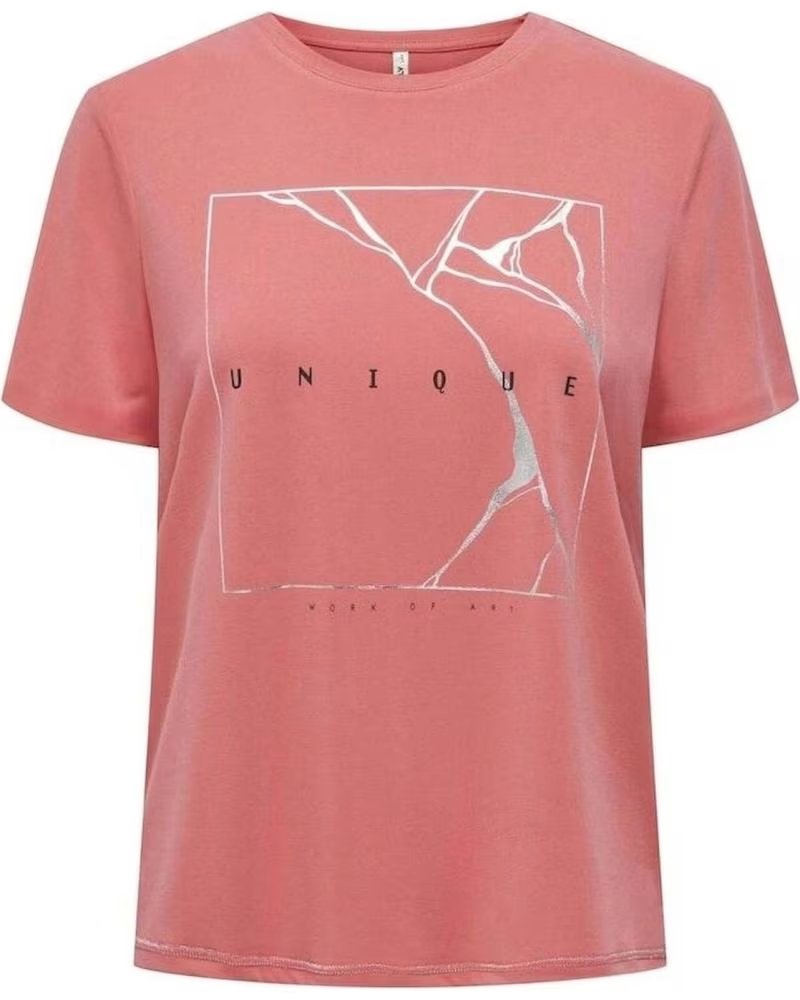 NAME IT T-SHIRT À MANCHES COURTES AVEC IMPRIMÉ GÉOMÉTRIQUE POUR FEMME ROSA